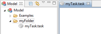 A folder with a task